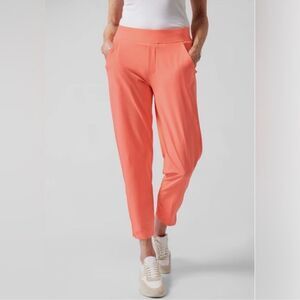 ATHLETA Brooklyn Mid Rise Ankle Pant Sunset Glow Coral Women’s Size 16